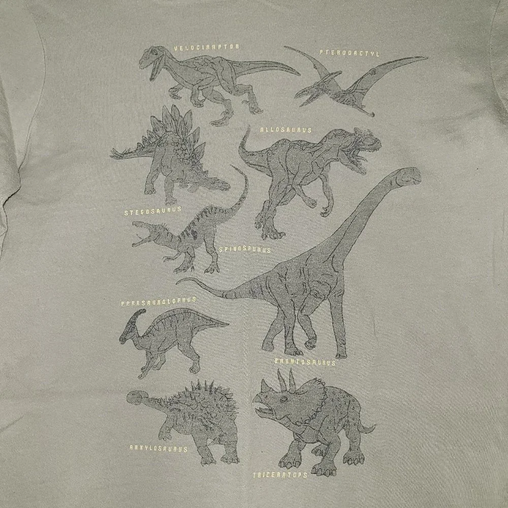 5/$30 Boys GAP Kids Gray Dinosaur Long Sleeve Shirt